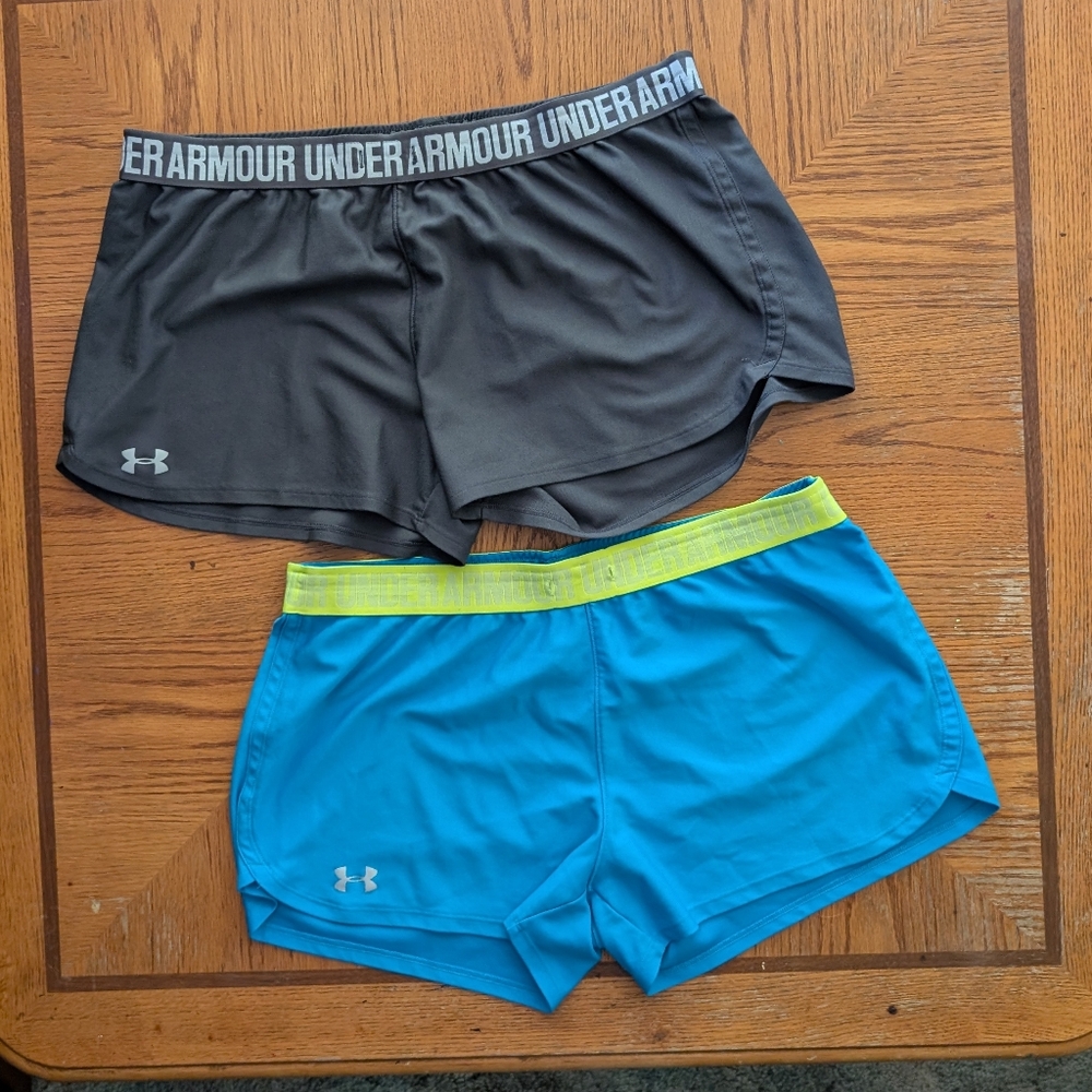 Under Armour Charcoal and Sky Blue Shorts Set